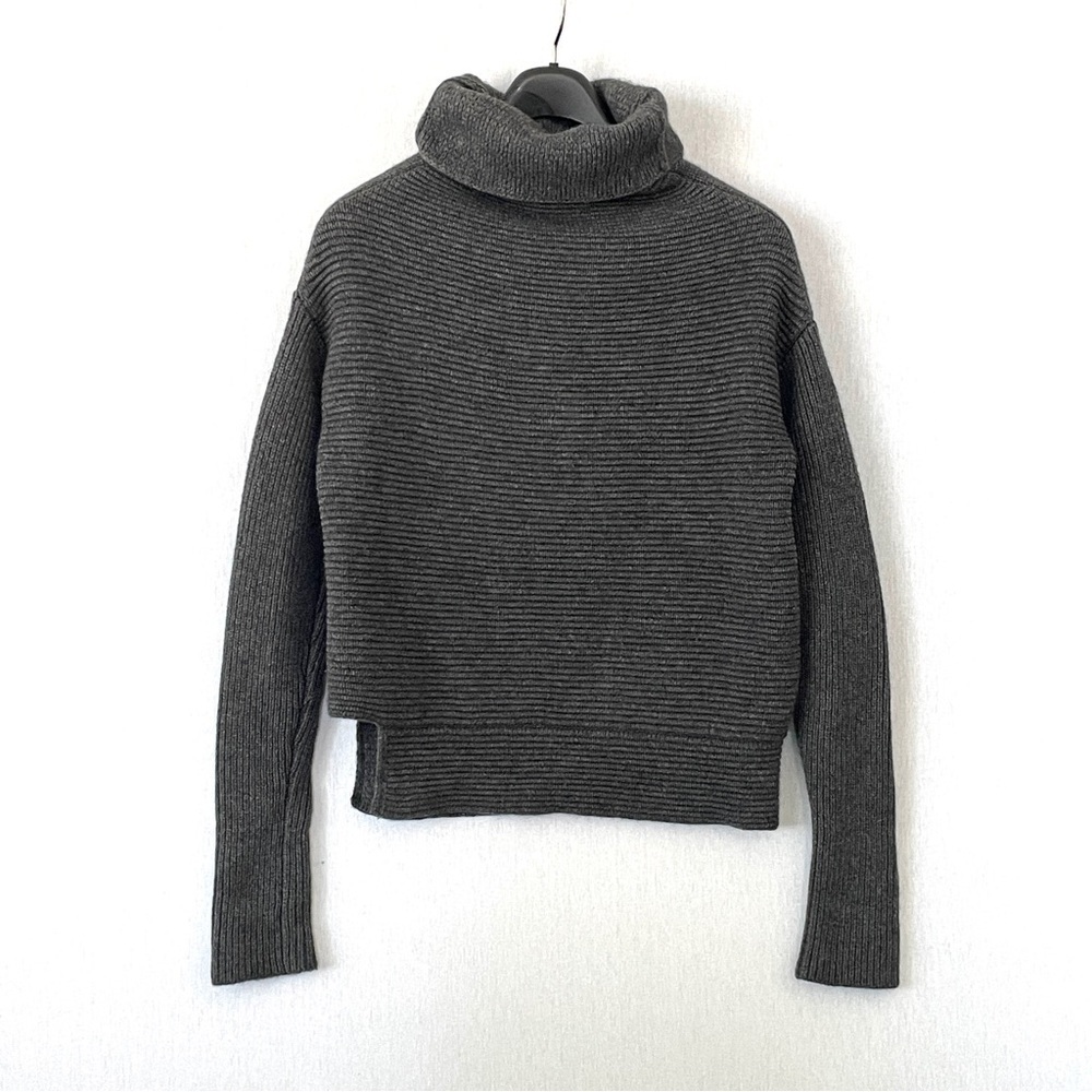 Aritzia Babaton Mika Wool and Cashmere Turtleneck Ribbed Knit Sweater